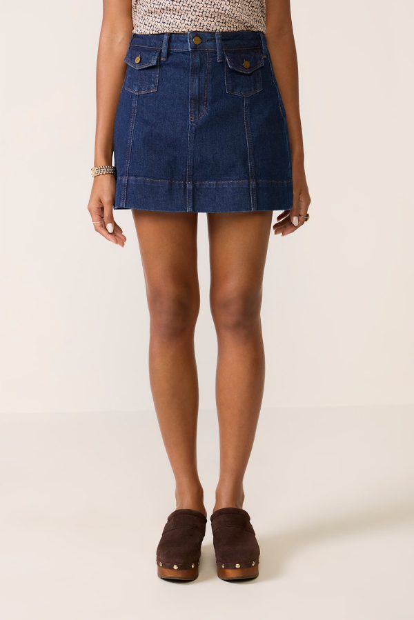 Janelle Mini Skirt w Patch Pockets - Image 5