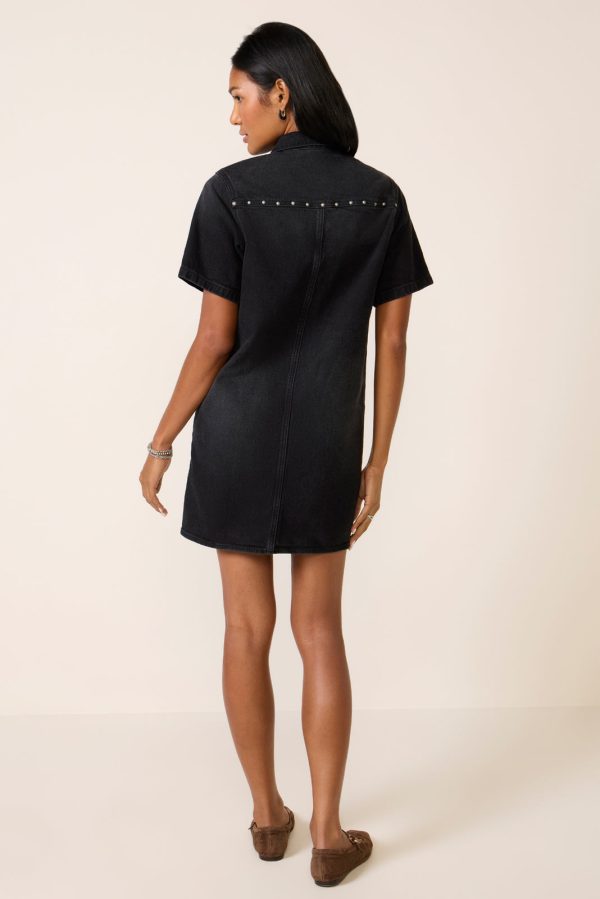 SS Studded Denim Dress - Image 4