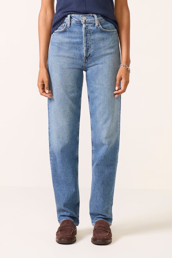 90s Pinch Waist Long Straight Jean - Image 5