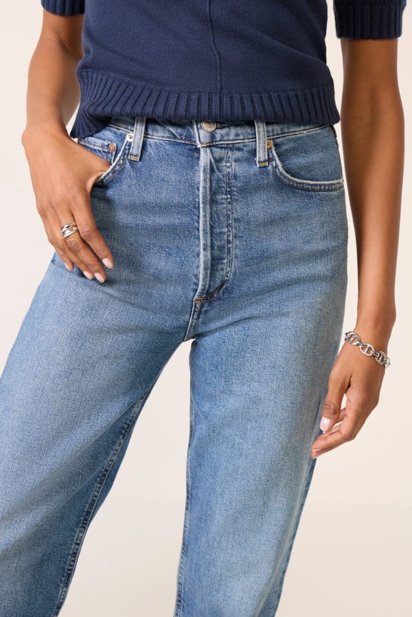90s Pinch Waist Long Straight Jean - Image 2