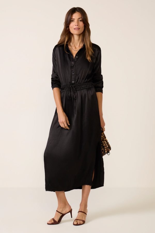 Satin Shirt Dress - Image 3