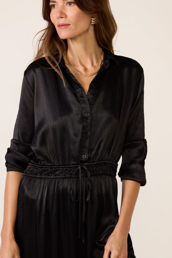 Satin Shirt Dress - Image 2