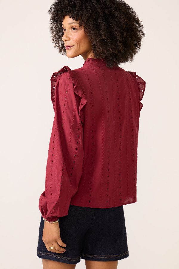Lia Textured Ruffle Shirt - Image 4