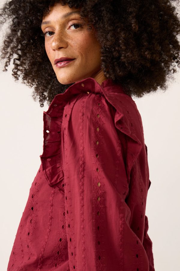 Lia Textured Ruffle Shirt - Image 3