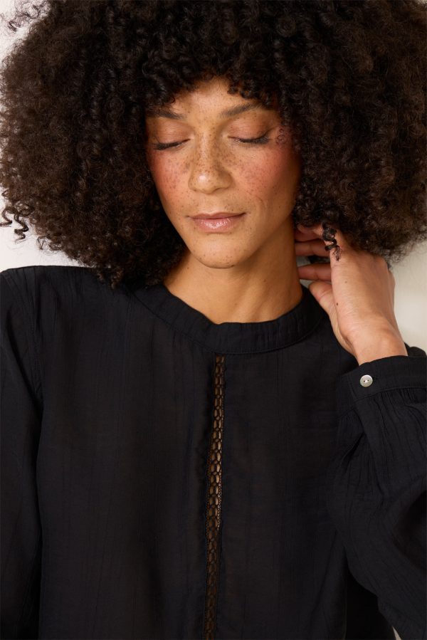 Ladder Lace Trim Blouse - Image 3