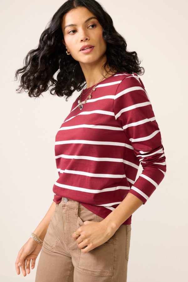 Ever Perfect Long Sleeve Stripe Tee - Image 2