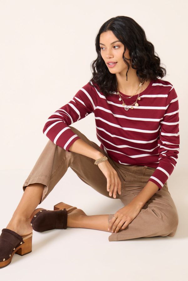 Ever Perfect Long Sleeve Stripe Tee - Image 3