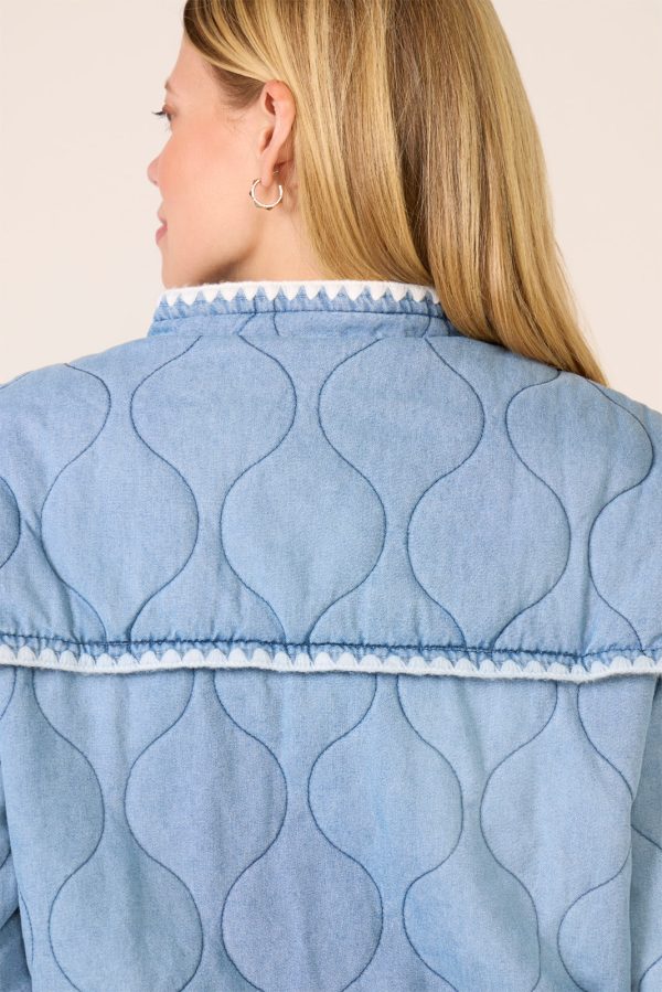 Denim Quilted Jacket - Image 5