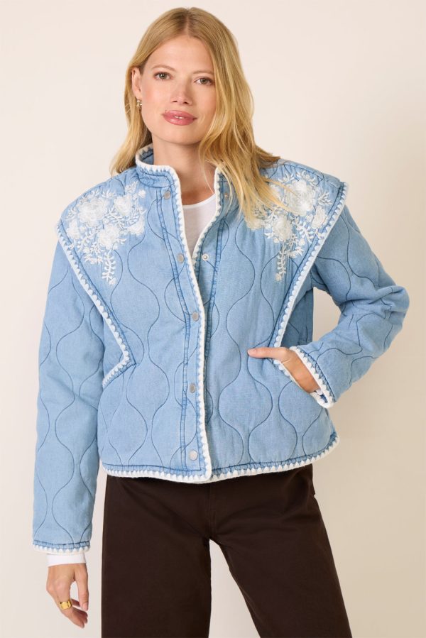 Denim Quilted Jacket - Image 3