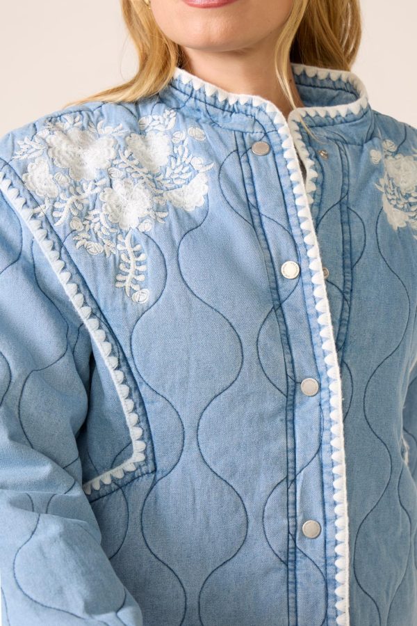 Denim Quilted Jacket - Image 2