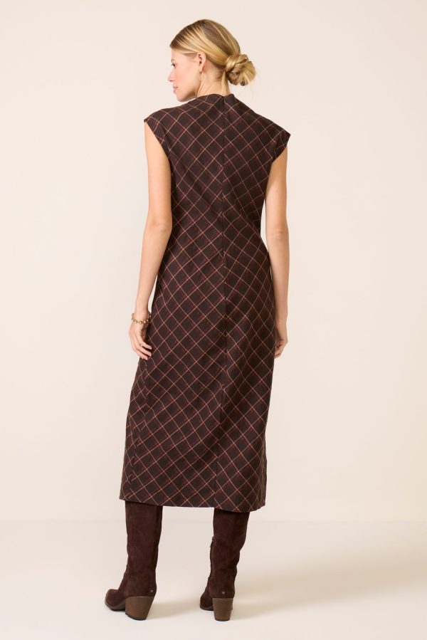 Uptown Plaid Midi Dress - Image 4