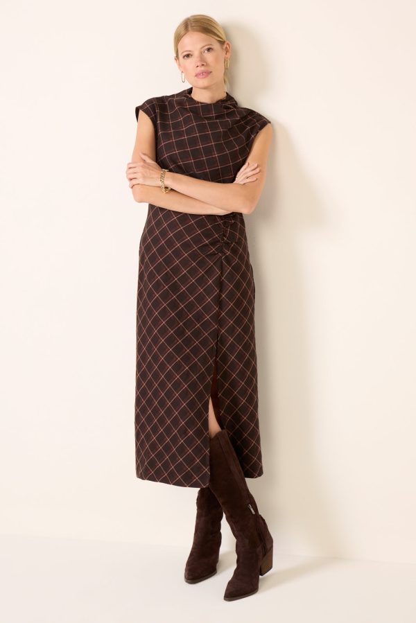 Uptown Plaid Midi Dress - Image 3