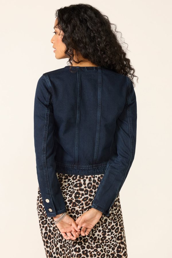 Collarless Trucker Jacket - Image 4