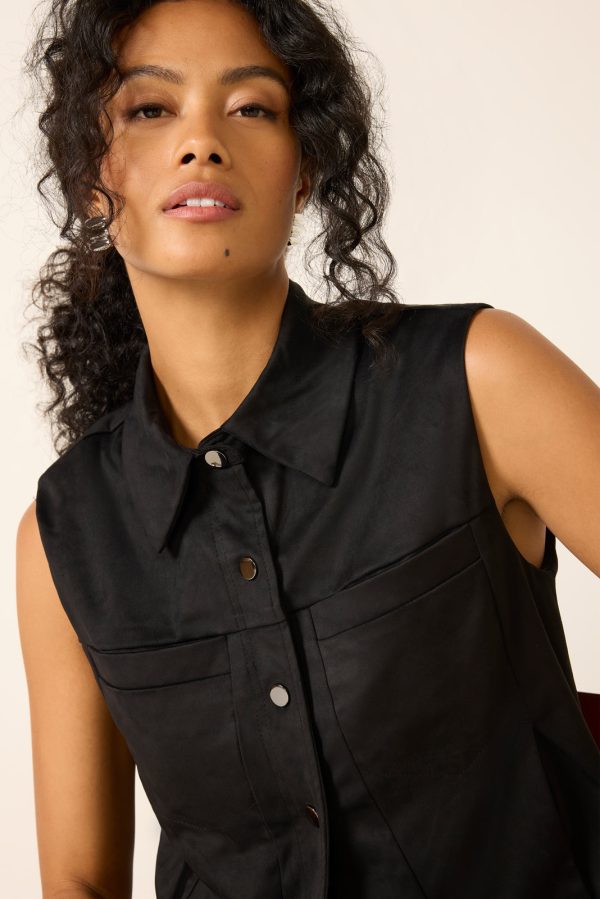 Reagan Faux Suede Vest - Image 3