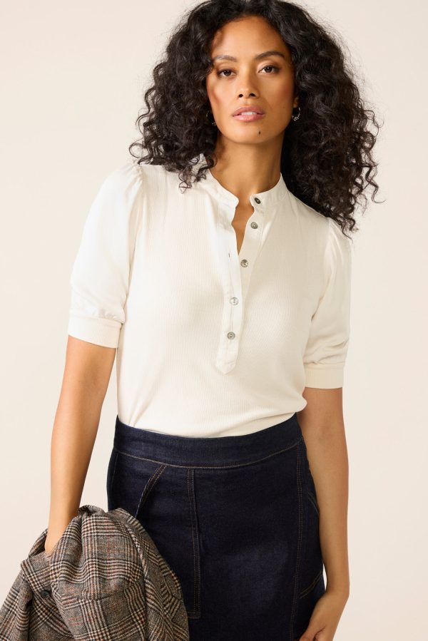 Short Sleeve Mixed Media Top - Image 5