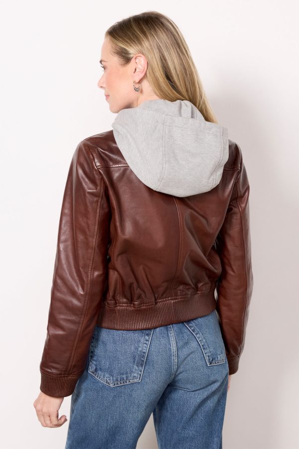 Candace Leather Bomber - Image 4
