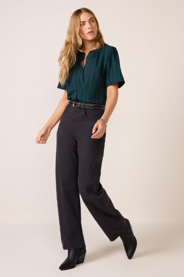 Mackenzie Split Neck Blouse