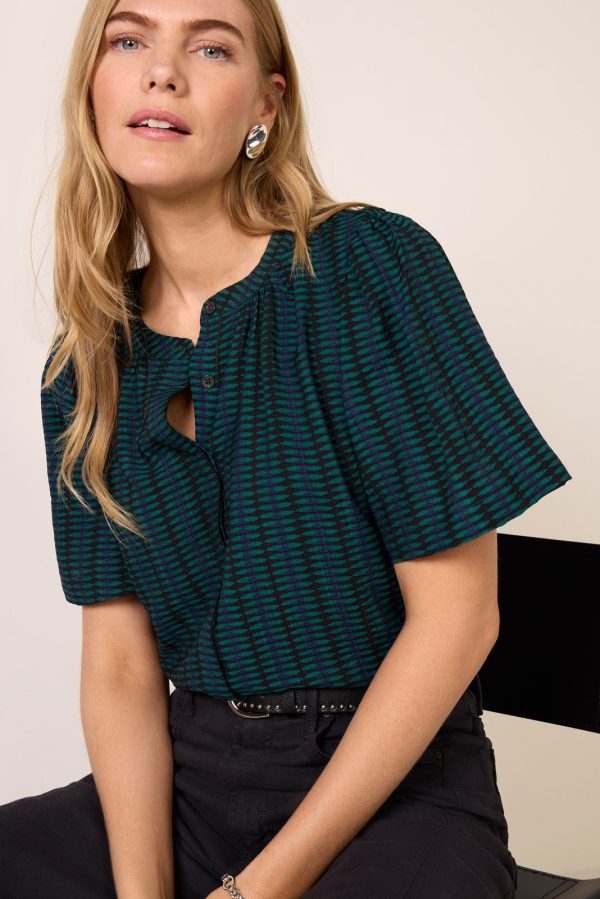 Mackenzie Split Neck Blouse - Image 3