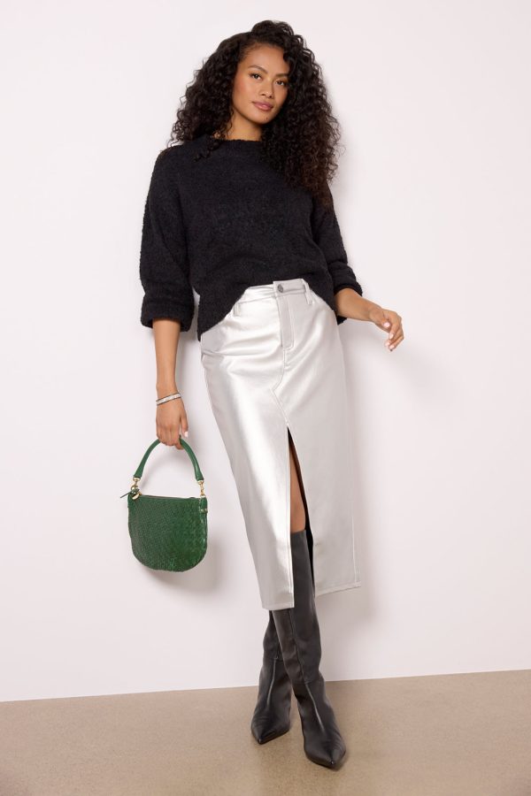 LEATHER LIKE MIDI SKIRT - Image 5