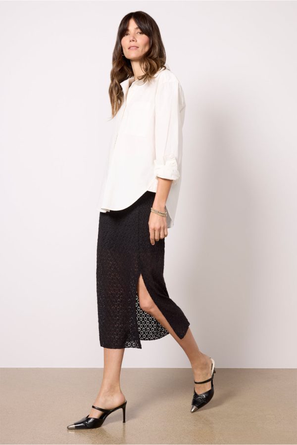 Stretch Lace Midi Skirt - Image 5