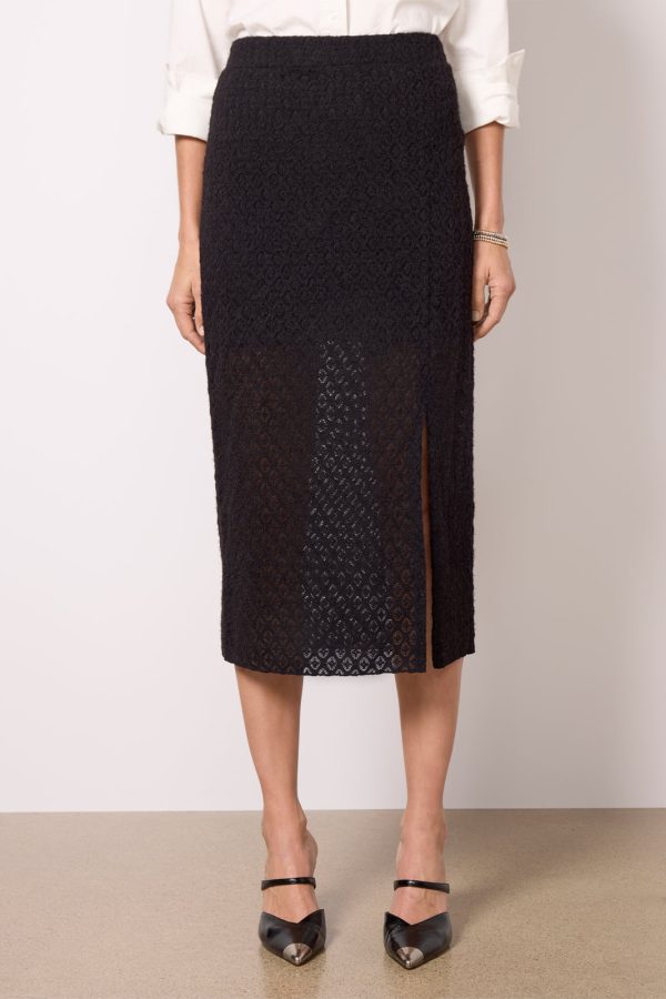 Stretch Lace Midi Skirt - Image 6