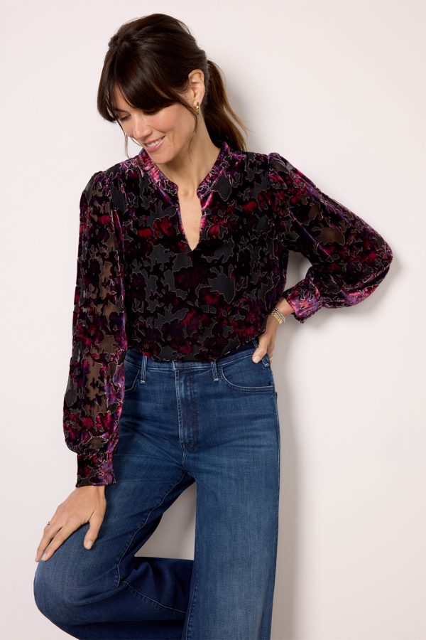 Jesse Burnout Velvet Blouse - Image 6
