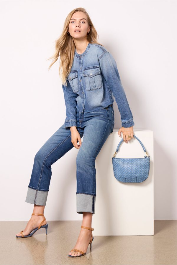 Kacey Collarless Denim Jacket - Image 5