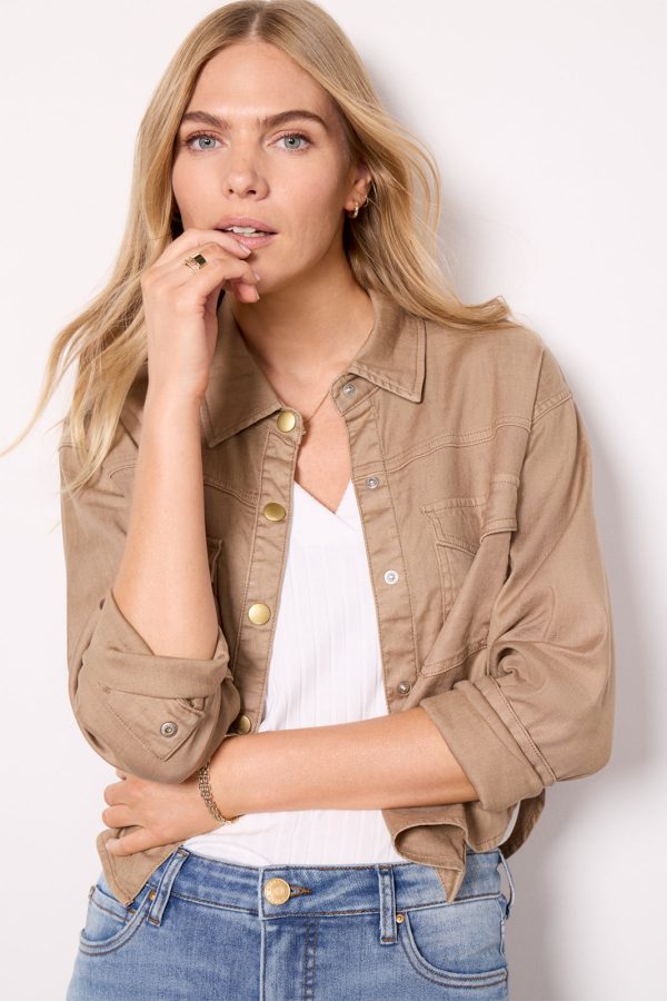 Frankie Stretch Linen Shacket