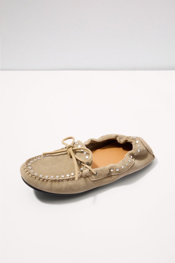 Calla Suede Studs Loafers - Image 4