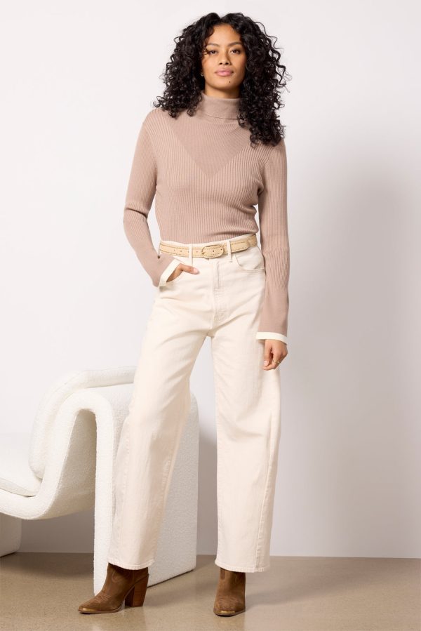 Ravena Rib Knit High Neck Top - Image 4