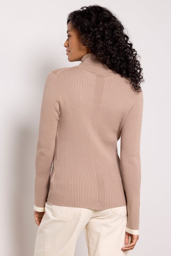 Ravena Rib Knit High Neck Top - Image 3