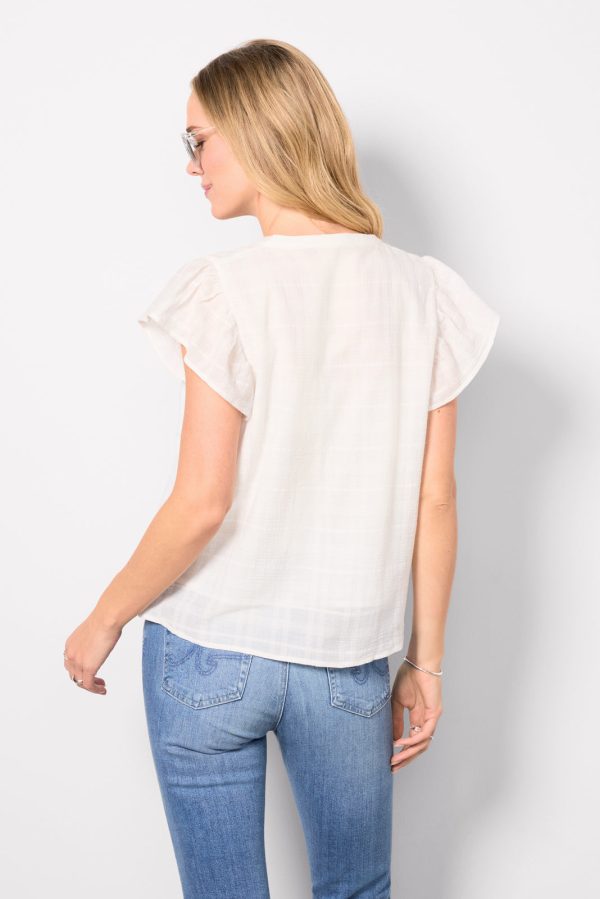 Eliana V Neck Flutter Top - Image 4