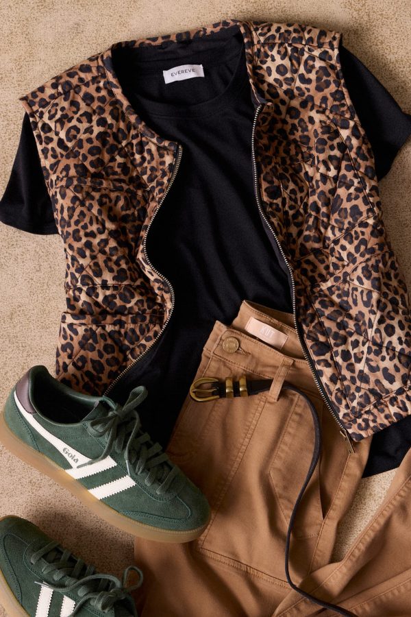 Theo Quilted Leopard Vest - Image 5