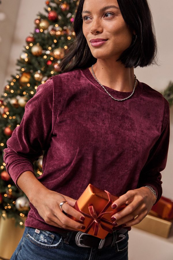 Holly Velour Pleated Pullover - Image 5