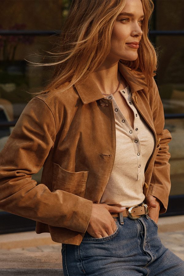 Crop Suede Jacket - Image 7