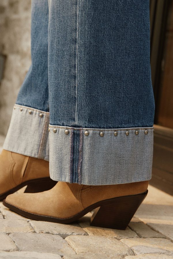 Ever Vintage Hem w Studs Wide Leg Jean - Image 6