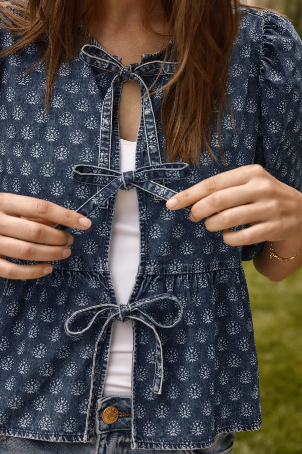 Lucille Tie Front Blouse - Image 7
