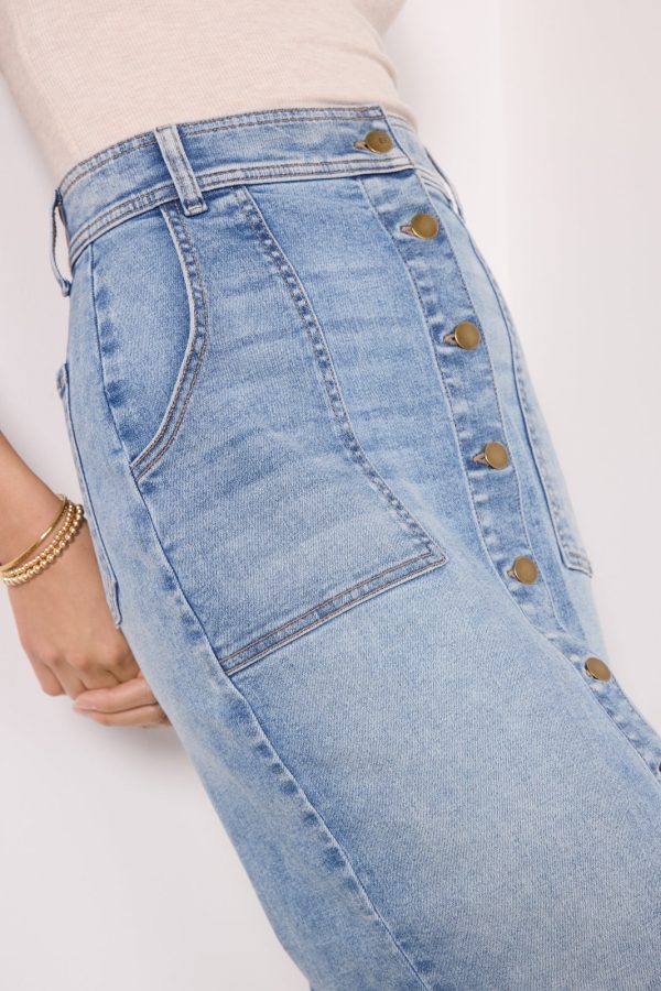 Ever Denim Midi Skirt - Image 2