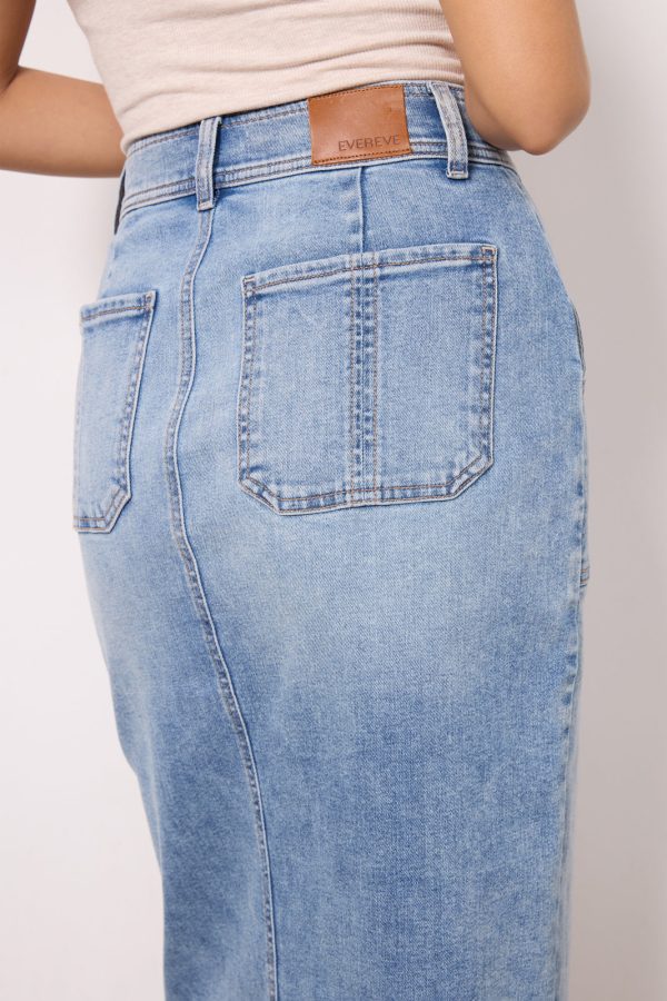 Ever Denim Midi Skirt - Image 4