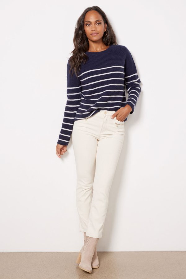 Campbell Cashmere Stripe Pullover - Image 3