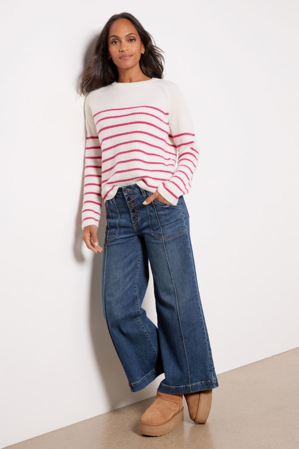 Campbell Cashmere Stripe Pullover - Image 3