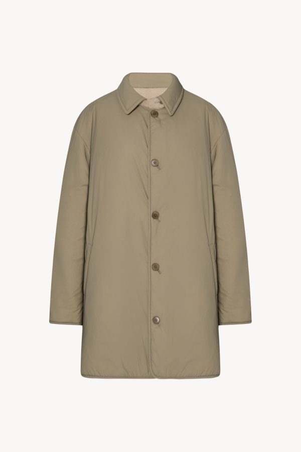 Aurelia Coat in Shearling and Nylon - Image 3