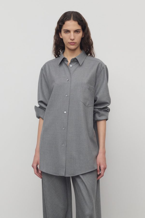 Pino Shirt in Virgin Wool - Image 3
