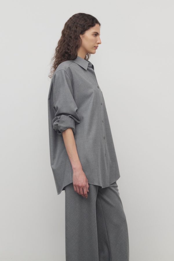 Pino Shirt in Virgin Wool - Image 4