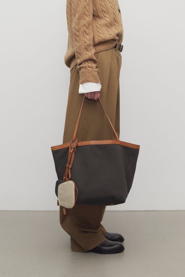 Park Tote Three Canvas Bag in Cotton and Leather - Image 6