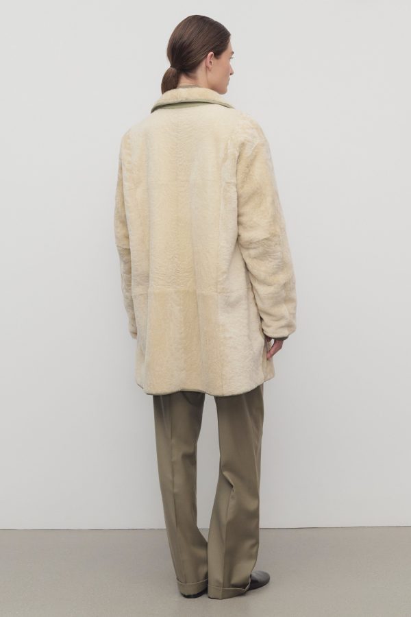 Aurelia Coat in Shearling and Nylon - Image 6