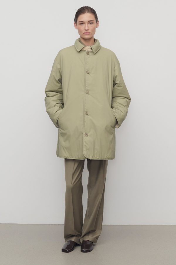 Aurelia Coat in Shearling and Nylon - Image 8
