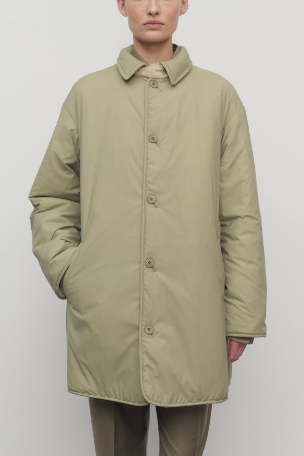 Aurelia Coat in Shearling and Nylon - Image 11