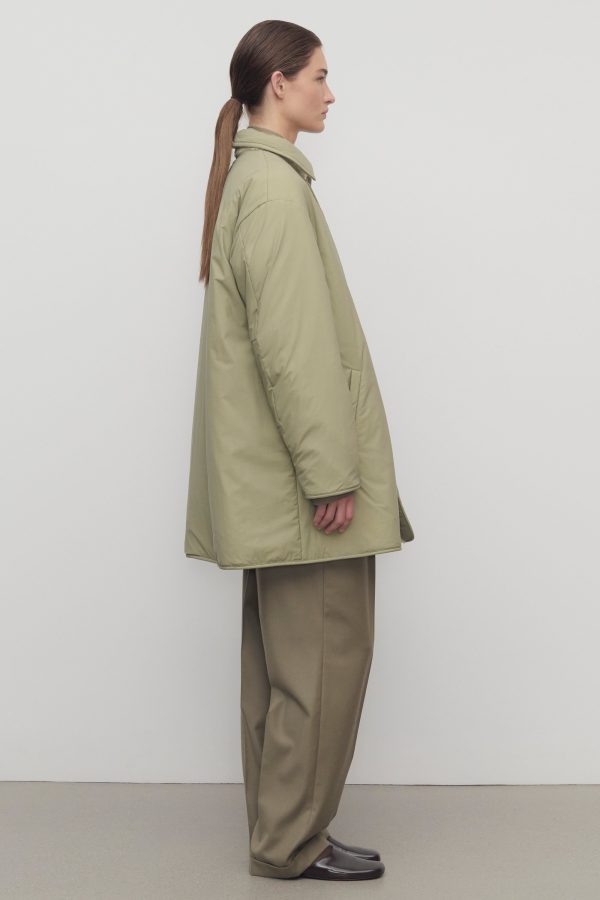 Aurelia Coat in Shearling and Nylon - Image 9